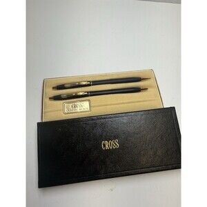 Cross Classic Black COCA COLA BOTTLE Ball Pen Pencil 2 Piece Set In Box (Flaw)